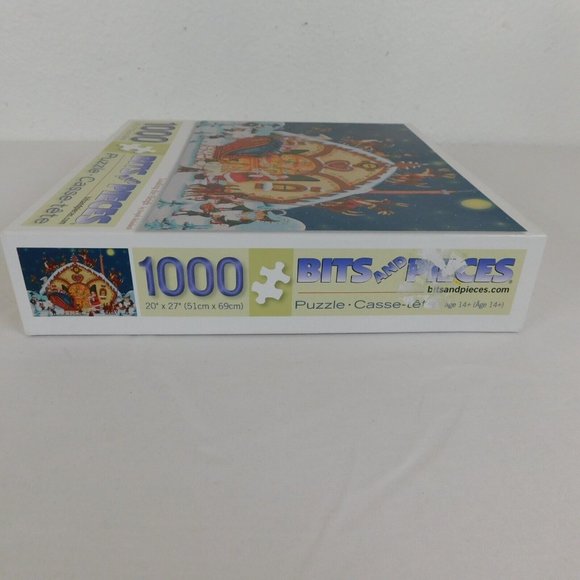 Bits and Pieces Loading the Sleigh 1000 Piece Jigsaw Puzzle Christmas Complete - Picture 7 of 12
